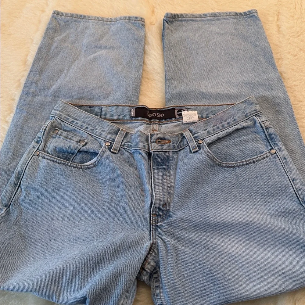 Vintage Levi’s SilverTab Loose Jeans 90s Grunge USA Made Size 13 Short Waist 34”